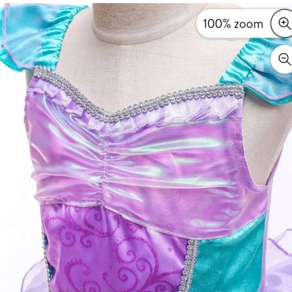 Ariel Princess Halloween Costume | Little Mermaid Birthday Outfit for Gi… - Picture 4 of 5
